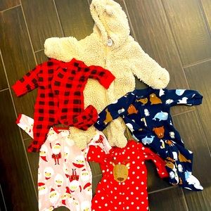 Baby sleepers 3 months cozy and PERFECT for the Holidays!